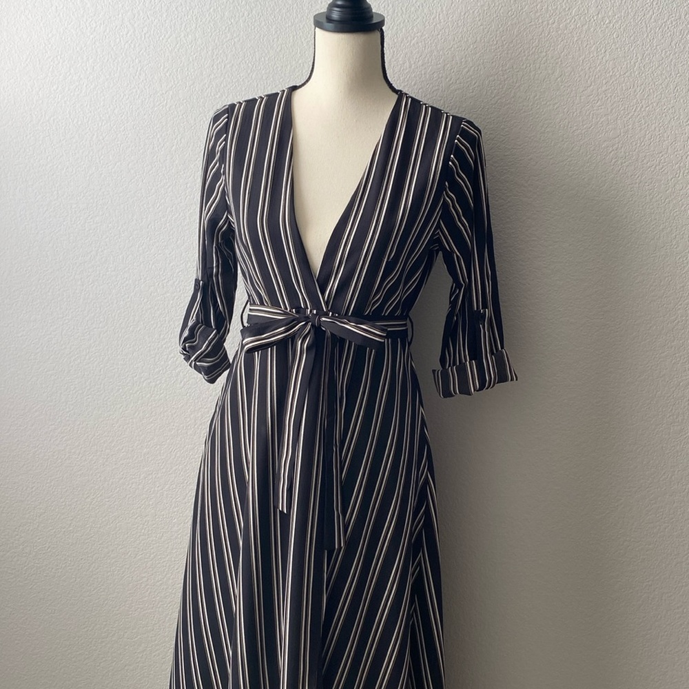 FAVLUX Striped Maxi Dress